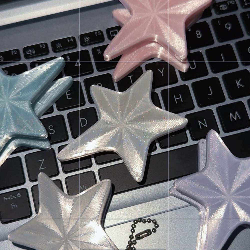 Cable Winder Keychain - Organizador de Cabos 3D Estrela, Suporte