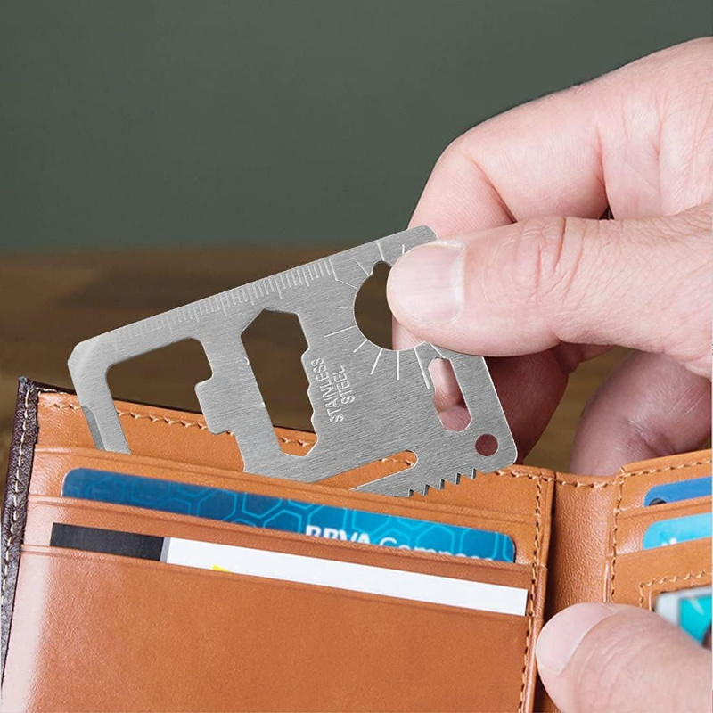Edc Carry Card - Carteira Multiferramenta 11 em 1, Cartão