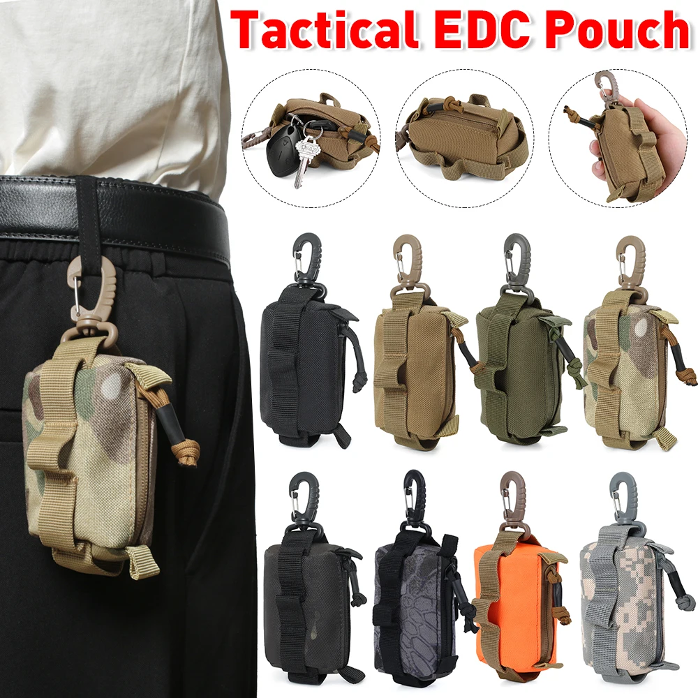 Edc Carry Card - Bolsa tática EDC com zíper, porta-cartão