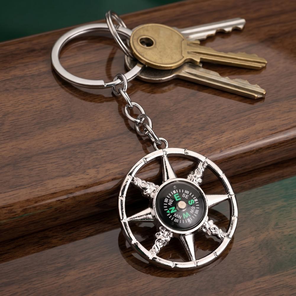 Compass Keychain Mini - Mini Bússola Chaveiro de Liga Metálica
