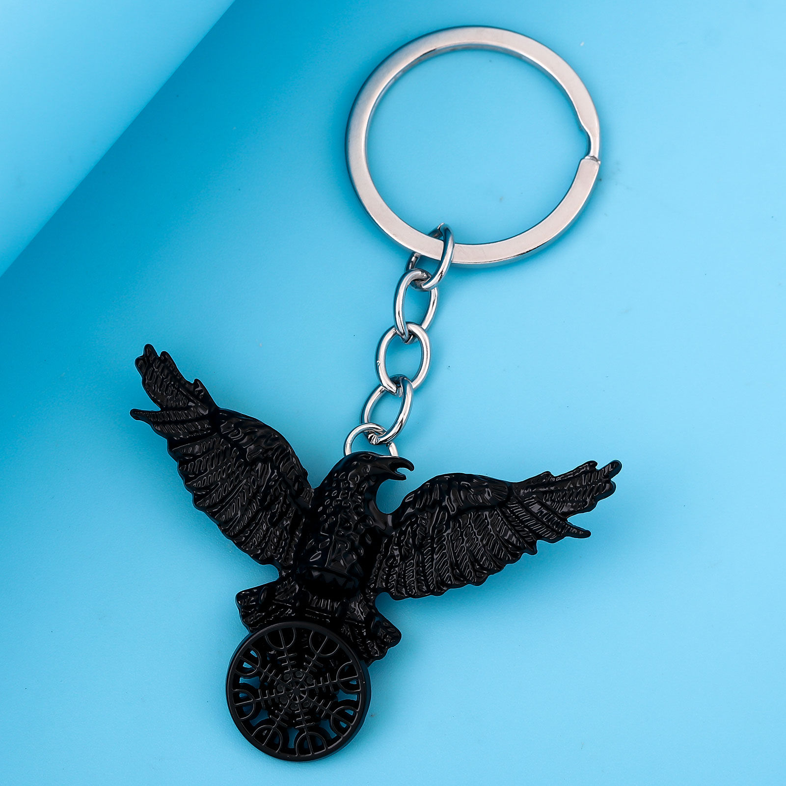 Vintage viking preto corvo col - Compass Keychain Mini avaliação e preço