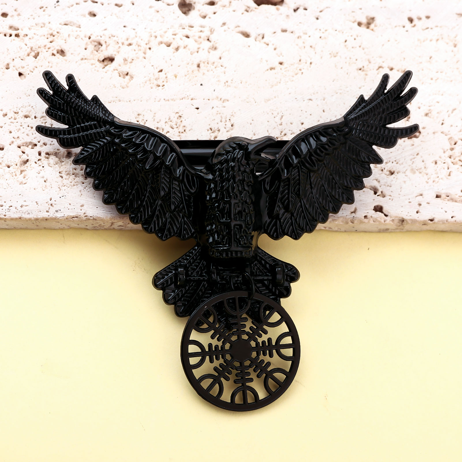 Vintage viking preto corvo col - Compass Keychain Mini avaliação e preço