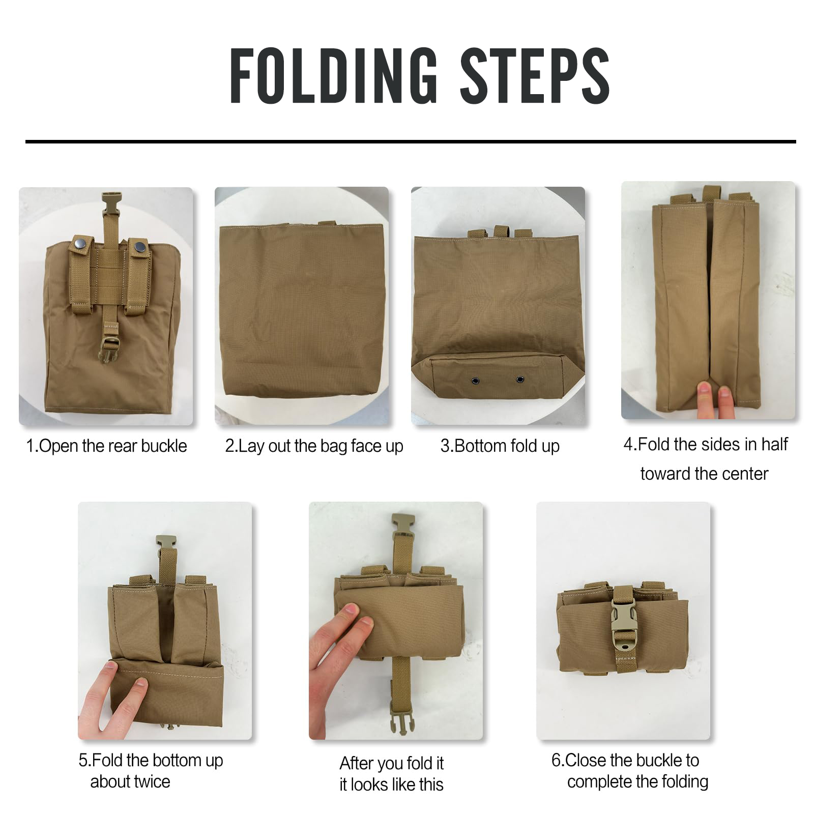 Molle dobrável despejo gota re - Edc Everyday Carry avaliação e preço