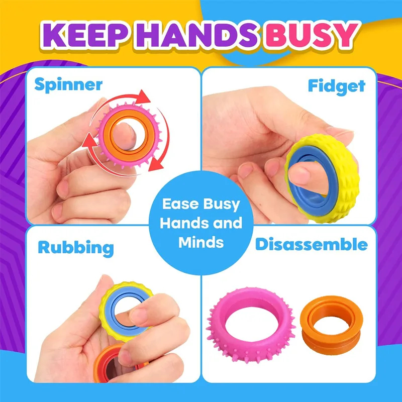 6 Peças de Brinquedos Sensoria - Fidget Spinner Bearing avaliação e preço
