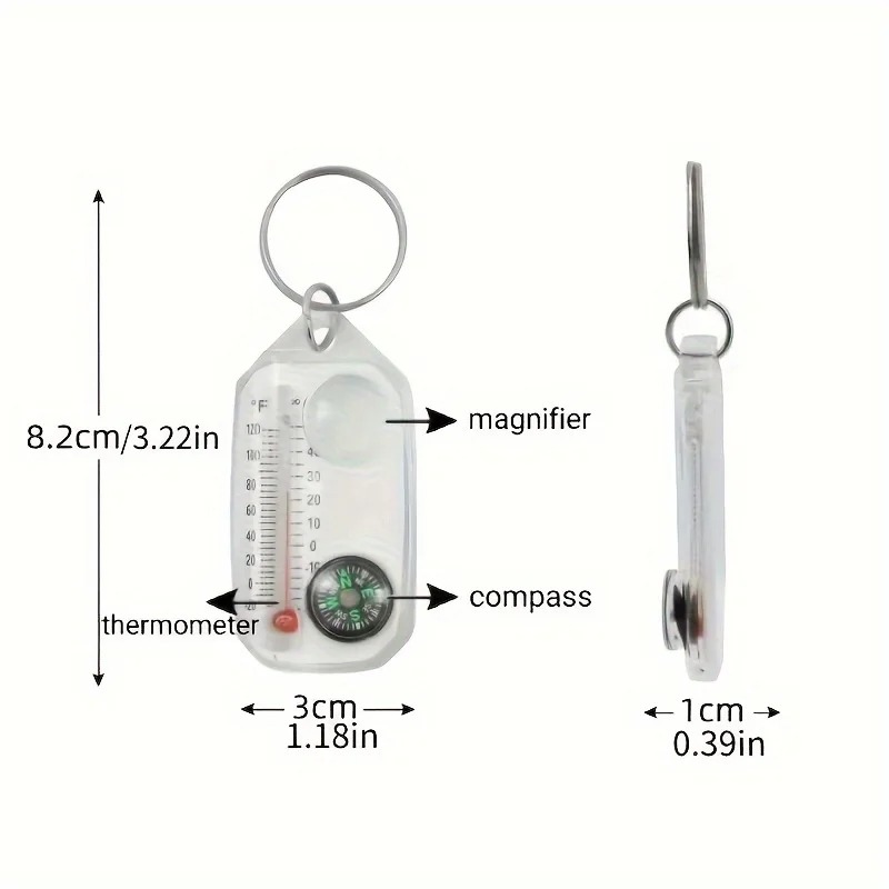 Bússola de Chaveiro 3 em 1, Te - Compass Keychain Mini avaliação e preço